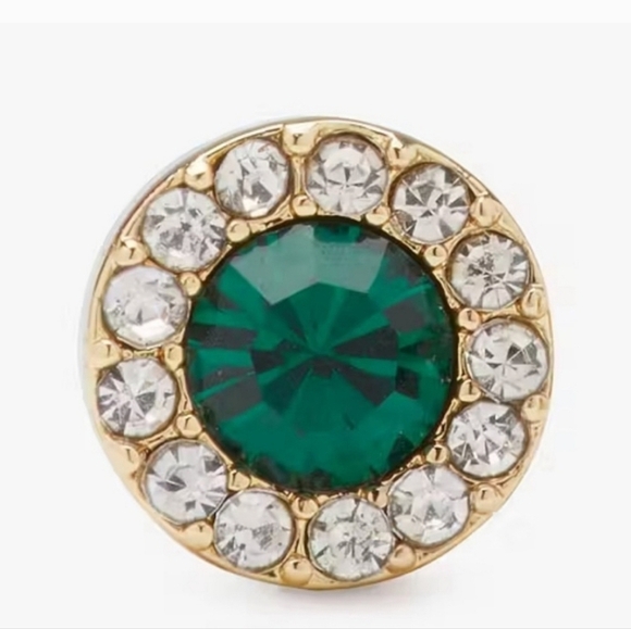 🔹️Kate Spade🔹️ you're a gem pave halo Stud Earrings "perfect pool"✨️💚 - Picture 4 of 4